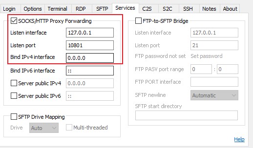 socks5 settings